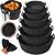 Kit 6 Forma Silicone Air Fryer Antiaderente Para Fritadeira Preto