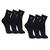 Kit 6 Pares Meia Lupo Cano Médio Masculina Atacado Original Preto