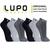 Kit 6 Pares Meias Masculina Lupo Cano Curto Algodão 3225 Preto, Cinza, Grafite