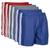 Kit 6 Shorts Futebol Masculino Plus Size Cós Elástico Faixa Vermelho, Azul escuro, Chumbo
