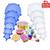 Kit 6 Tampas Tampa Silicone Elastica Reutilizável Elástica para Potes Tapoer Panela Cozinha Flexivel Azul