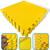 Kit 6 Tapete Infantil EVA Estilo Piso Tatame 50x50cm 20mm (1,5m²) Grosso Emborrachado Crianças Bebes Academia Exercícios Encaixe + Bordas Acabamento Amarelo