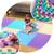 Kit 6 Tapete Infantil EVA Estilo Piso Tatame 50x50cm 20mm (1,5m²) Grosso Emborrachado Crianças Bebes Academia Exercícios Encaixe + Bordas Acabamento Candy color