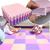 Kit 6 Tapete Infantil EVA Estilo Piso Tatame 50x50cm 20mm (1,5m²) Grosso Emborrachado Crianças Bebes Academia Exercícios Encaixe + Bordas Acabamento Tons de rosa, Lilás