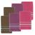 Kit 6 toalhas de banho teka escala 65 x 130 cm sortidas Marrom-Rose-Pink