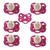 Kit 7 Chupetas Magnética Com Imã Embutido Para Boneca Reborn Rosa pink, Coroa