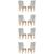 KIT 8 Cadeiras de Jantar Reforçadas Estofadas Luxo em Linho Linho Cinza Claro