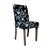 Kit 8 Capas Para Cadeira De Jantar Estampada Em Malha Gel Coladinha Premium Com Elástico Tecido Super Reforçado Preto Floral