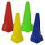 Kit 8 Cones de Marcação de Plástico Muvin - 50cm - Treinamento Funcional, Agilidade e Fortalecimento Azul, Amarelo, Vermelho, Verde