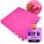 Kit 8 Placas Tatame Tapete Tapetinho Piso Em EVA Grosso Medidas De 50X50X1cm (10mm Espessura) Diversas cores Emborrachado Infantil Yoga Atividades Rosa pink