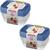 Kit 8 Pote Sanremo Retangular 280ml Vai Freezer Microondas Potinho Ideal Congelar Alimentos Pequenas Porções Azul