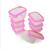 Kit 8 Potes Vasilhas 500ml Marmita Congelada Fitness Reutilizável Freezer e Microondas rosa