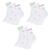 Kit 9 Pares De Meias Infantil Unissex Cano Longo Sport Esportivo Misto branco