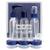 Kit 9 Porta Frascos Viagem Shampoo Creme Perfume Organizador Mala Mão Bolsa Necessaire Resistente Leve Prático Reutilizável Azul