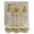 Kit 9 Porta Frascos Viagem Shampoo Creme Perfume Organizador Mala Mão Bolsa Necessaire Resistente Leve Prático Reutilizável Bege