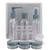 Kit 9 Porta Frascos Viagem Shampoo Creme Perfume Organizador Mala Mão Bolsa Necessaire Resistente Leve Prático Reutilizável Cinza