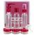 Kit 9 Porta Frascos Viagem Shampoo Creme Perfume Organizador Mala Mão Bolsa Necessaire Resistente Leve Prático Reutilizável Vinho
