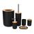 Kit Acessórios Banheiro Lavabo Saboneteira Completo 6 Peças Preto5346