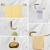 Kit Acessórios Para Lavabo Banheiro 5 Peças em Alumínio Luxo Dourado