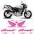 Kit Adesivos Completo Moto Honda Cb600f Hornet Faixa Tanque ROSA