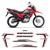 Kit Adesivos Moto Honda Nxr Bros 160 2022 Modelo Original MOTO VERMELHA