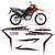 Kit Adesivos Para Moto Honda Nxr Bros 150 ES/ESD 2014 Faixas MOTO VERMELHA