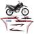 Kit Adesivos Para Moto Honda Nxr Bros 150 ES/ESD 2014 Faixas MOTO PRETA