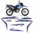 Kit Adesivos Para Moto Honda Nxr Bros 150 ES/ESD 2014 Faixas MOTO AZUL