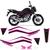 Kit Adesivos Tanque Moto Honda Cg Titan 160 2018 Até 2020  ROSA