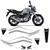 Kit Adesivos Tanque Moto Honda Cg Titan 160 2018 Até 2020  GRAFITE