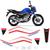 Kit Adesivos Tanque Moto Honda Cg Titan 160 2018 Até 2020  VERMELHO/AZUL