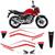 Kit Adesivos Tanque Moto Honda Cg Titan 160 2018 Até 2020  VERMELHO