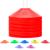 Kit Agilidade 10 Chapéus Chinês Colorido Mini Cone Treino Futebol Ginastica Corrida Vermelho