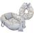 Kit Almofada Travesseiro de Amamentar Com Ninho Redutor de Berço 2 Peças Unissex Enxoval do Bebê Safari Cinza