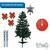 Kit Árvore de Natal Decorada Completa com Luzes e Bolas 260 Galhos 1,20mts Prata