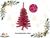 Kit Atacadista com 5 Pinheirinhos de 90 cm Para Decoração Natalina -  Árvore Colorida de Natal. Rosa Metalizado + Rosa