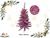 Kit Atacadista com 5 Pinheirinhos de 90 cm Para Decoração Natalina -  Árvore Colorida de Natal. Rosa + Branco