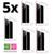 Kit Atacado Com 5x Película De Vidro 3D Full Cover Para iPhone 6 Plus / 6s Plus Branco