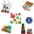 Kit Atividades 05 Brinquedos Pedagógicos Educativos Em Madeira - Primeira Infância TDAH Kit amigos do banho