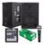 Kit Áudio Profissional Donner Saga 8 Ativa Passiva Potência 225W RMS Mesa 4 Canais LL Audio Microfone Dylan SMD 100 Qualidade e Performance Preto