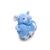 Kit Baby Manta/Bichinho Pelucia Microfibra Bouton Elefante Azul