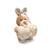 Kit Baby Manta/Bichinho Pelucia Microfibra Bouton Rabbit Bege