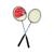 Kit Badminton Starflex Sports 2 Raquetes e 2 Petecas Azul