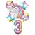 Kit Balão Unicórnio 6 Anos Bexiga Número aniversários festa de criança unicornio 3 anos