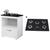 Kit Balcão Cooktop 1 Porta BR C/Fogão Cooktop 5 Bocas BRANCO