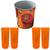 Kit Balde de Gelo p/ Cerveja 10Lts + 4 Copo Long Drink 350ML Laranja