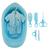 Kit Banheira 22L Plastibaby Roupão Saboneteira Escova Prendedor de Chupeta Pente Para Bebê Rosa Azul Azul adoleta