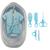 Kit Banheira 22L Plastibaby Roupão Saboneteira Escova Prendedor de Chupeta Pente Para Bebê Rosa Azul Azul perolado adoleta