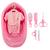 Kit Banheira 22L Plastibaby Roupão Saboneteira Escova Prendedor de Chupeta Pente Para Bebê Rosa Azul Rosa adoleta