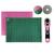 Kit Base de Corte Apoio Para Mesa Placa A3 45x30 Cortador Disco 45mm 1 lamina de Reposição Base Verde e Rosa Cl45nr